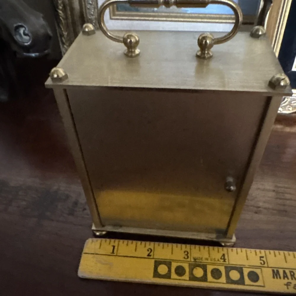 Ridgeway Brass Carriage Clock Quartz Roman Numeral‎ Made In Germany
